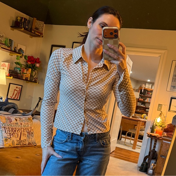 Checkerboard button down - Picture 4 of 4